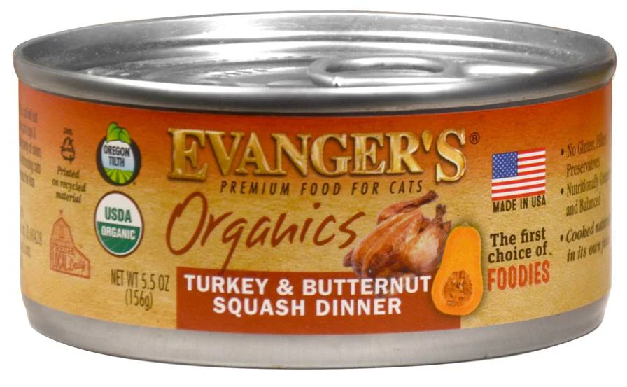 Evangers Organics Turkey and Butternut Squash Canned Cat Food - Budpants