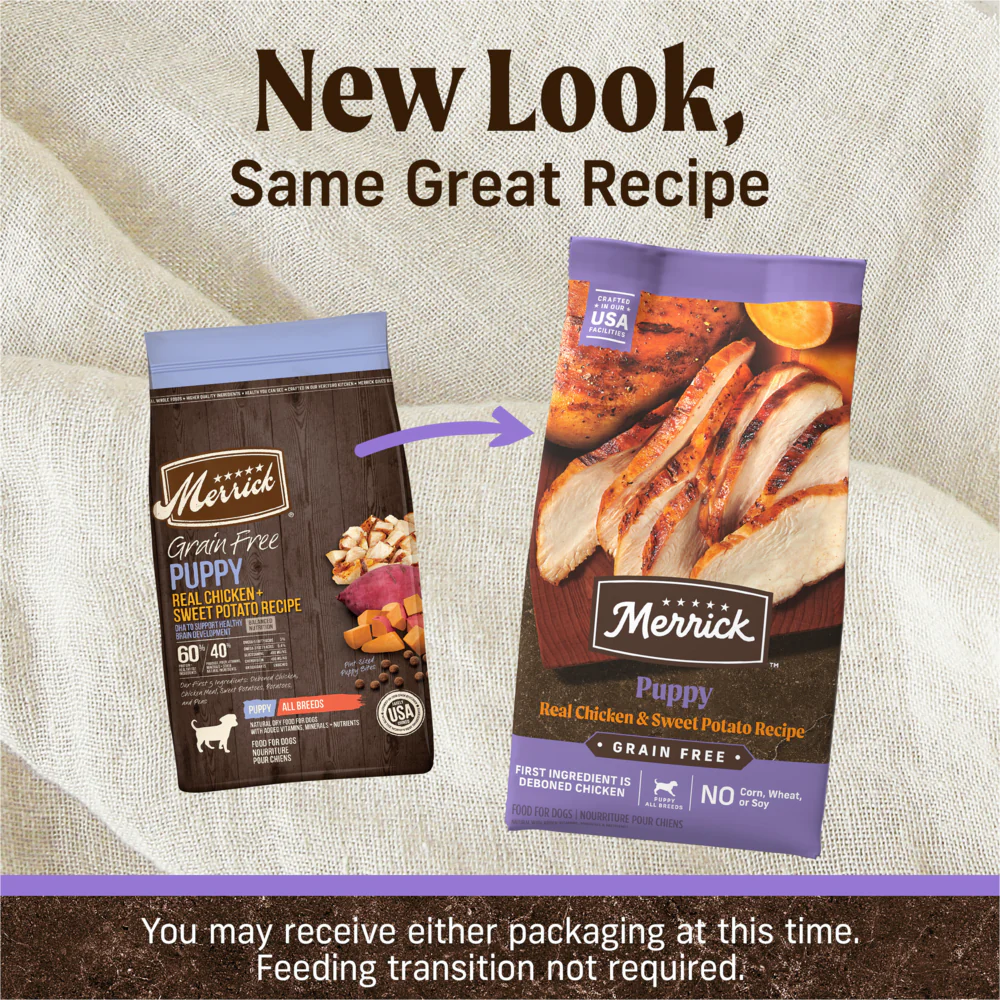 Merrick Dry Puppy Food Real Chicken & Sweet Potato Grain Free Dog Food Recipe - Budpants