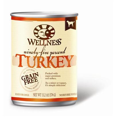 Wellness Natural Grain Free Adult 95% Turkey Canned Dog Food - Budpants