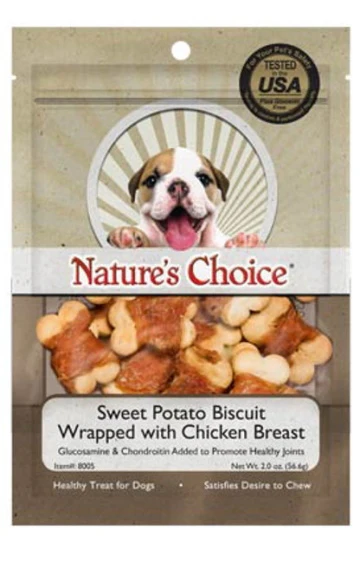 Loving Pets Nature's Choice? - Chicken Wrapped Sweet Potato Biscuit Treat for Dogs - Budpants