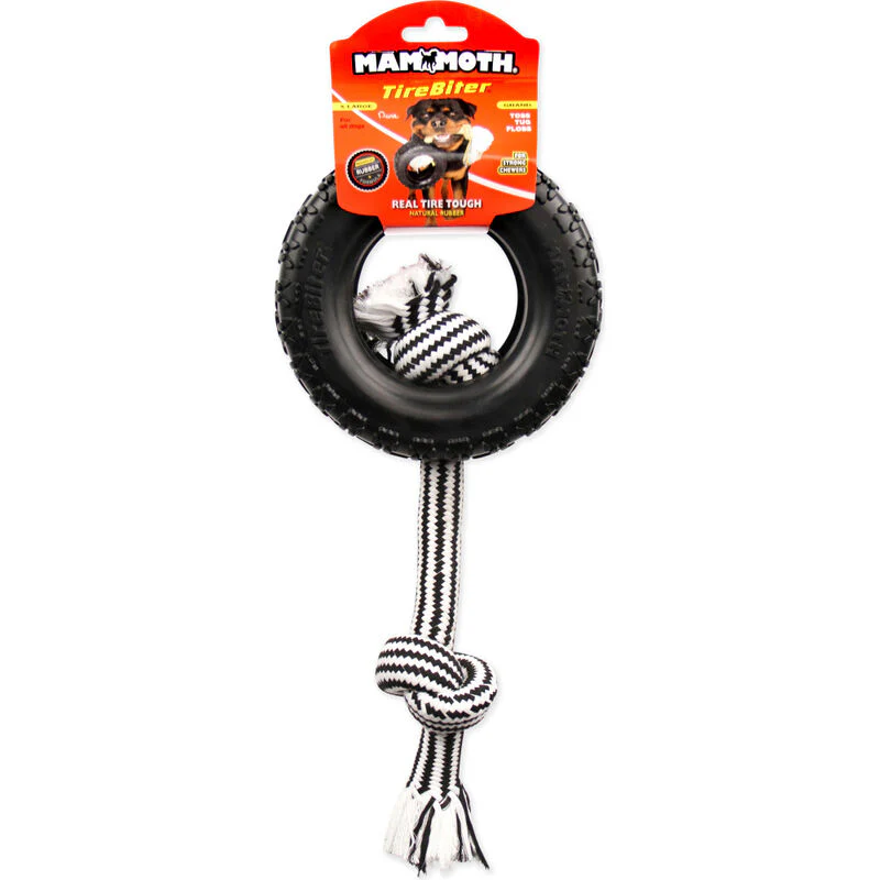 MAMMOTH TIREBITER II  with rope tug toy for dogs - Budpants
