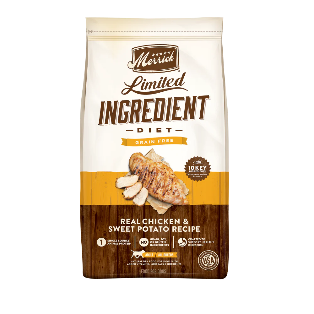 Merrick Limited Ingredient Diet Grain Free Real Chicken & Sweet Potato Recipe Dry Dog Food - Budpants
