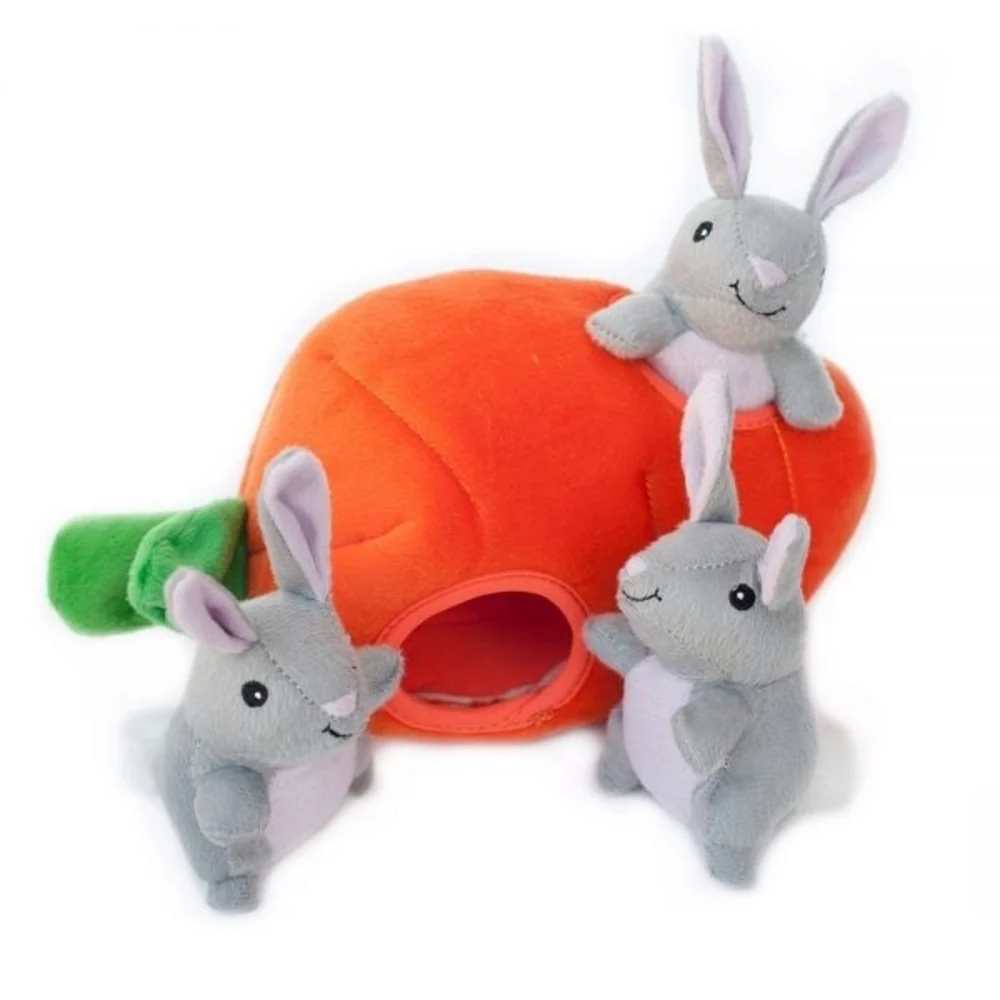 ZippyPaws Zippy Burrow Bunny 'n Carrot Hide and Seek Puzzle Dog Toy - Budpants