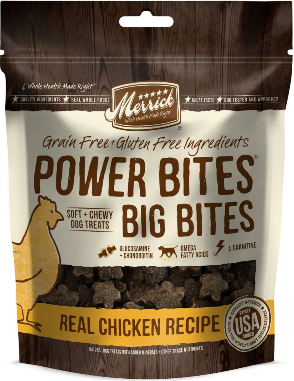 Merrick Power Bites Big Bites Real Chicken Dog Treats - Budpants
