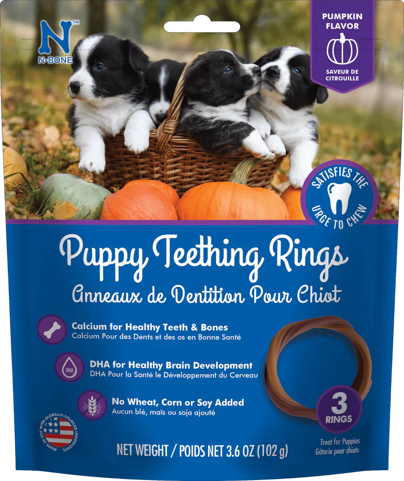 N-BONE PUPPY TEETHING RINGS PUMPKIN FLAVOR - Budpants
