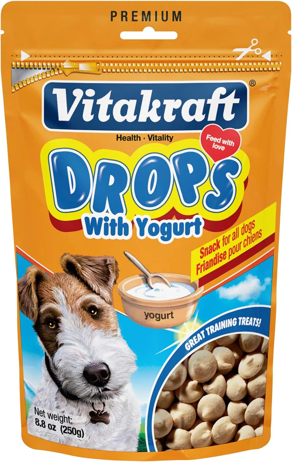 VITAKRAFT YOGURT DROPS TREATS FOR DOGS 8.8oz - Budpants