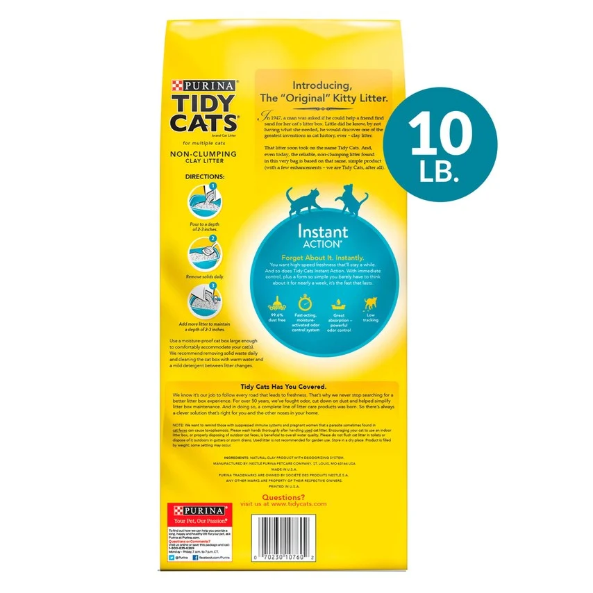 Tidy Cats Non Clumping Instant Action Immediate Odor Control Cat Litter - Budpants