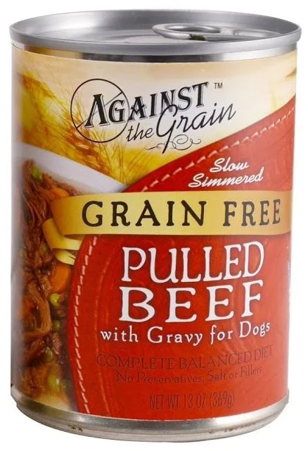 Against the Grain Pulled Beef with Gravy Canned Dog Food - Budpants