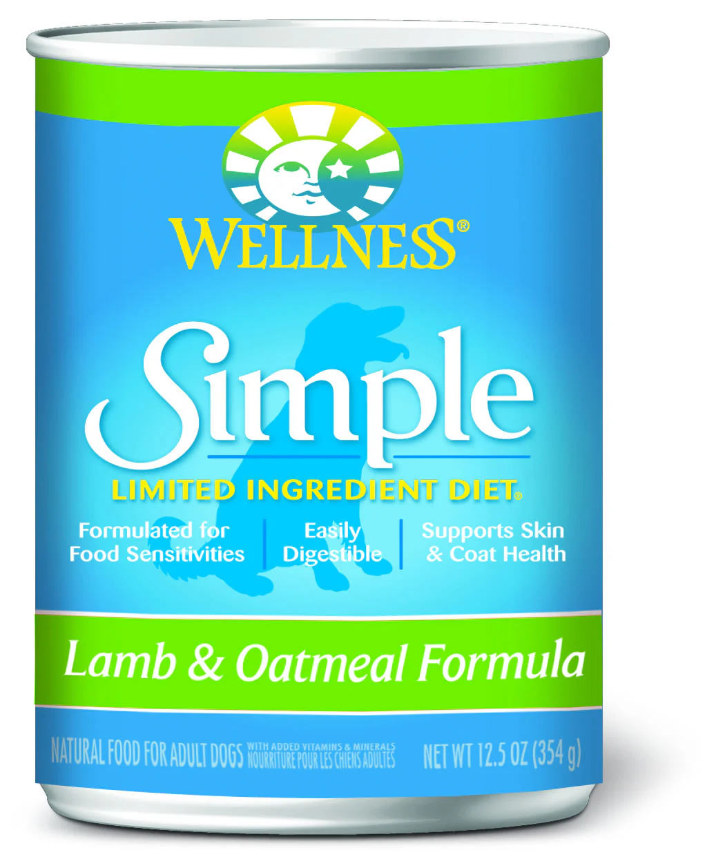 Wellness Simple Natural Limited Ingredient Diet Lamb and Oatmeal Recipe Wet Canned Dog Food - Budpants