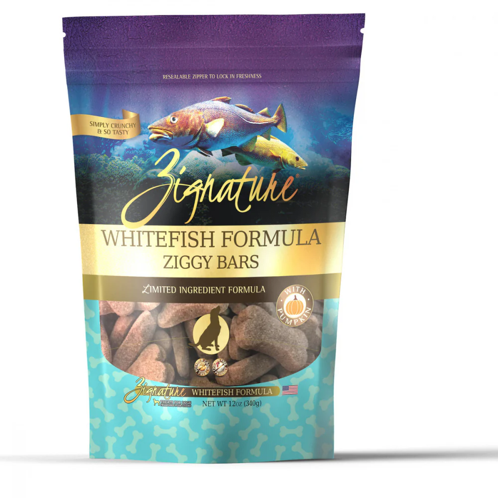 Zignature Zssential Ziggy Bars Whitefish Formula Dog Treats - Budpants