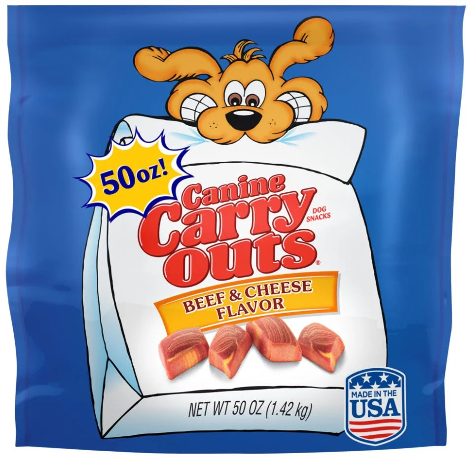 Canine Carry Outs Beef and Cheese Flavor Dog Snacks - Budpants