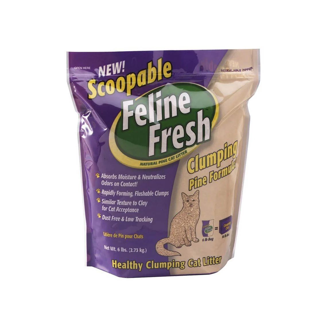 Feline Fresh Instant Odor Control Natural Pine Cat Litter - Clumping - Budpants