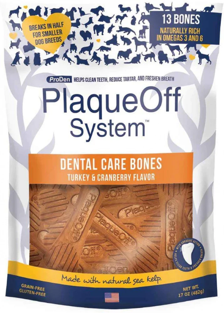 Proden PlaqueOff Dental Turkey & Cranberry Dog Bones - Budpants