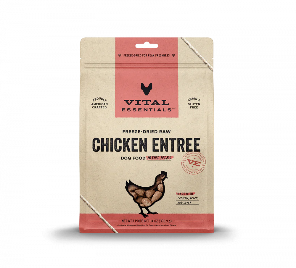 Vital Essentials Freeze Dried Grain Free Chicken Mini Nibs Entree for Dogs Food - Budpants