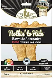 Nothin' to Hide 5-in Beef Ultra Wishbone dog chew 2pk - Budpants