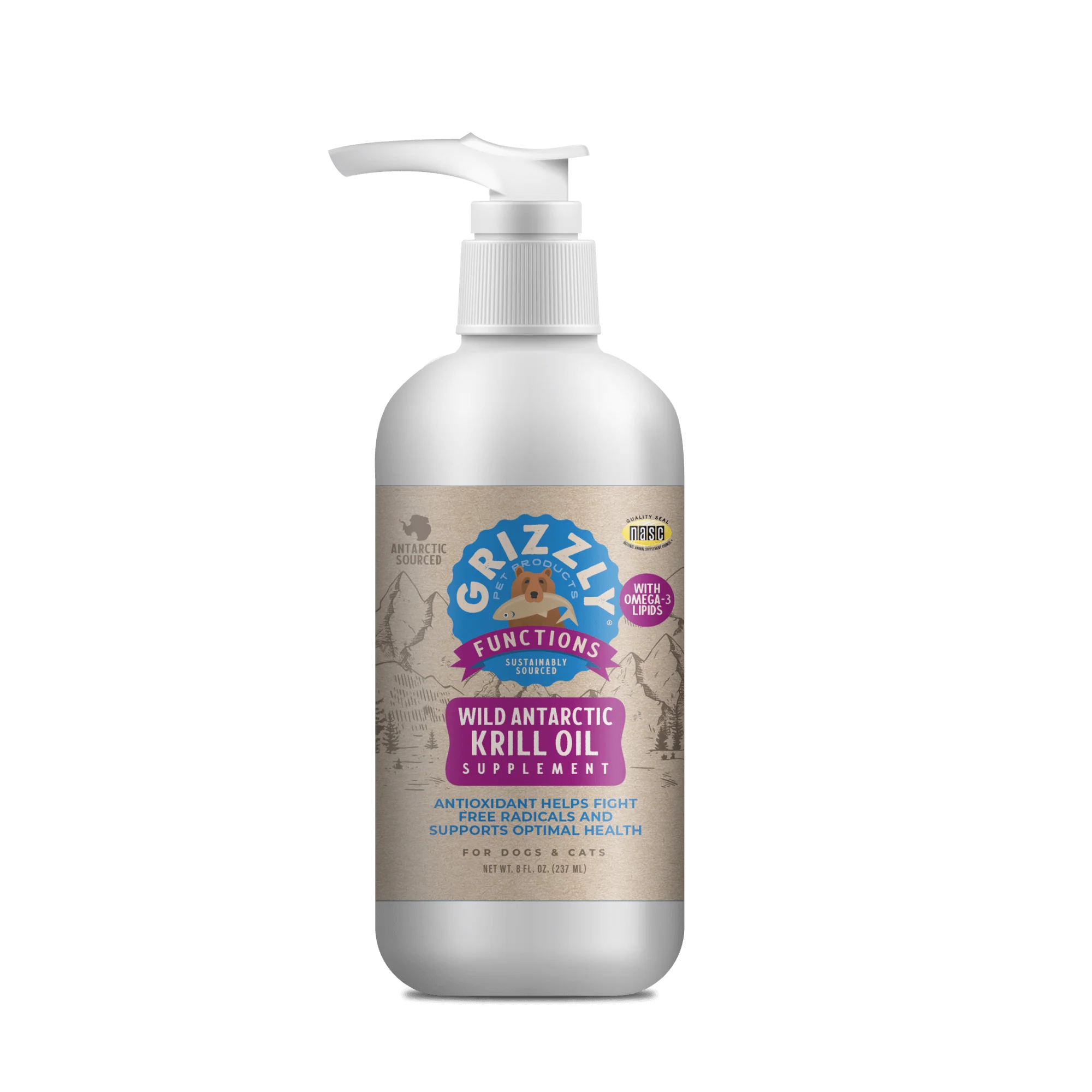 Grizzly Krill Oil Liquid Antioxidant Product - Budpants