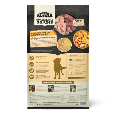Acana Wholesome Grains, Free-Run Poultry & Grains Recipe dog food - Budpants