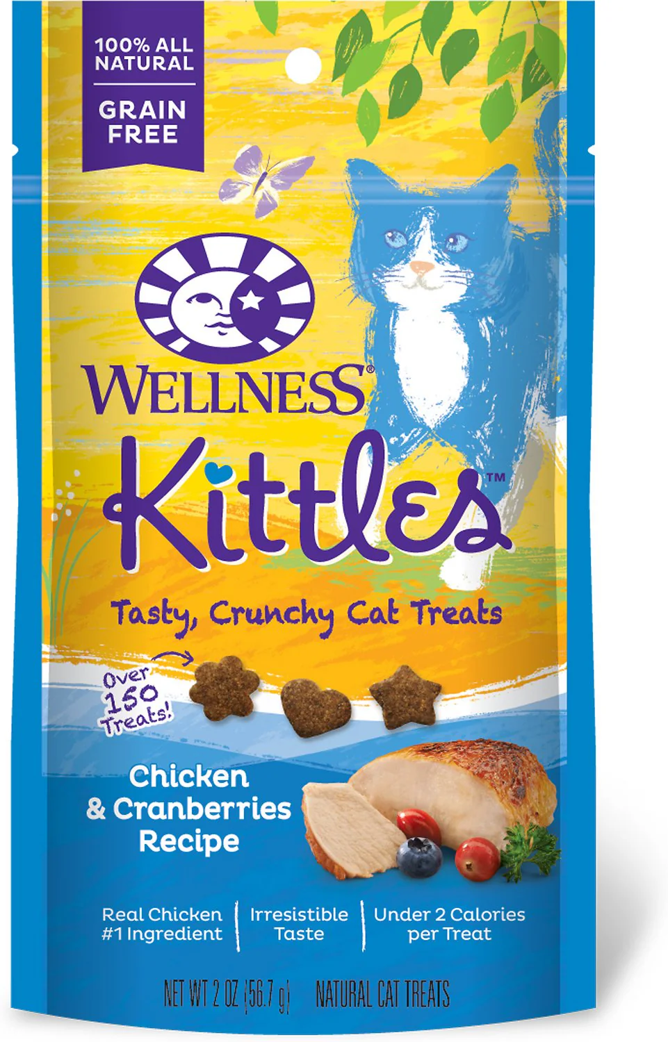 Wellness Kittles Crunchy Chicken & Cranberry Cat Treats - Budpants