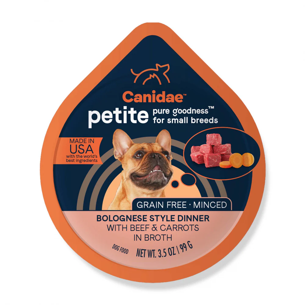 Canidae Grain Free PURE Petite Small Breed Bolognese Style Dinner Minced with Beef and Carrots in Broth Wet Dog Food - Budpants