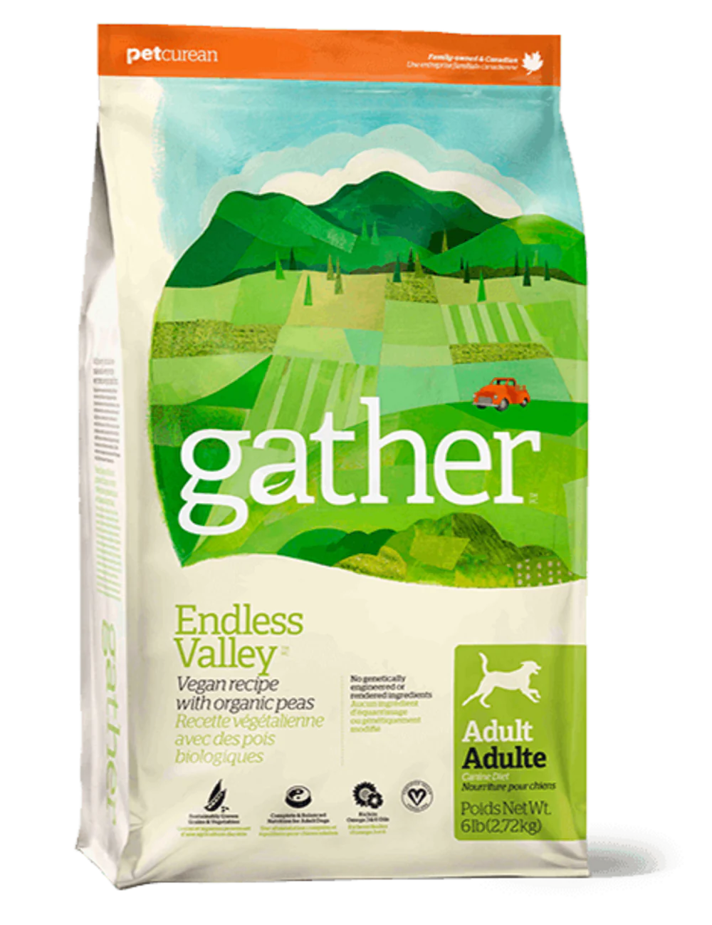 Petcurean Gather Endless Valley  Vegan Recipe with Organic Peas Adult Dry Dog Food - Budpants