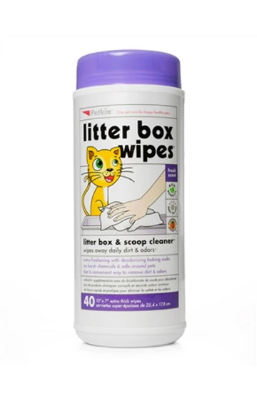 Petkin Litter Box Wipes 40 Count - Budpants