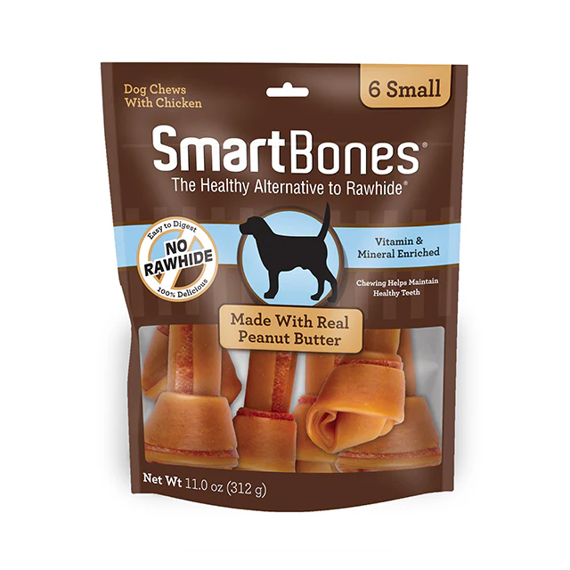 SMARTBONE PEANUT BUTTER SMALL BONE 6PK - Budpants