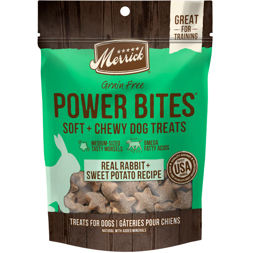 Merrick Power Bites Grain Free Rabbit Recipe Dog Treats - Budpants