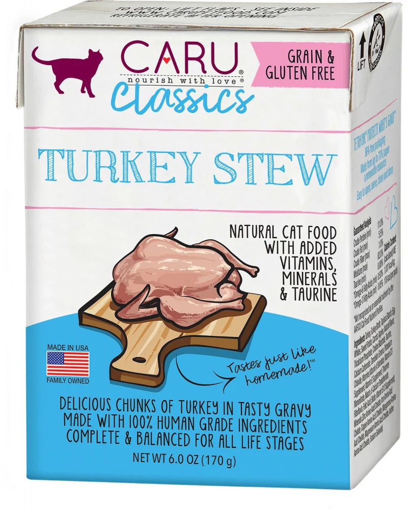Caru Classic Grain Free Turkey Stew Recipe Wet Cat Food - Budpants