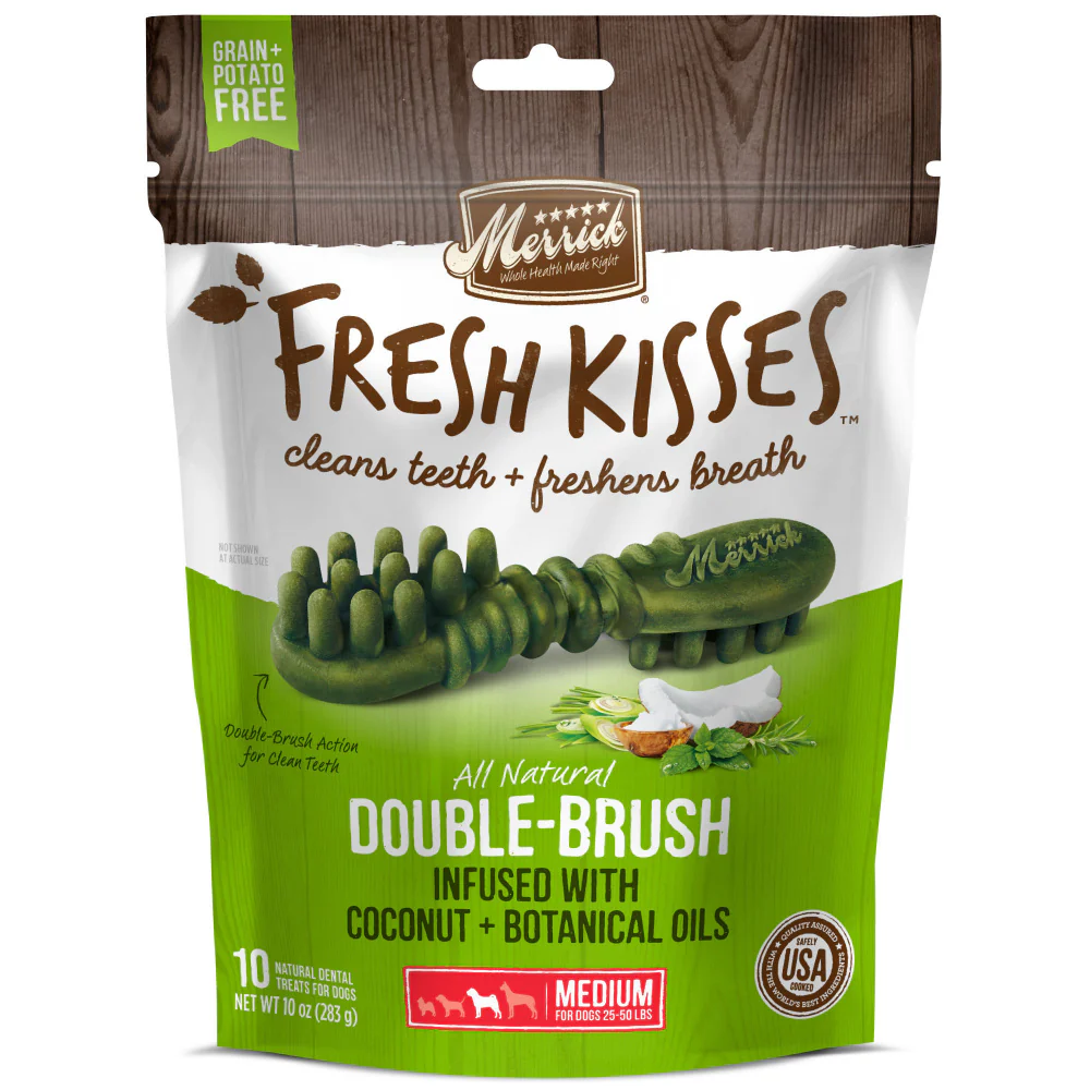 Merrick Fresh Kisses Dog Dental Treats Coconut Plus Botanical Oils Recipe Dog Treats for Medium Breeds - Budpants