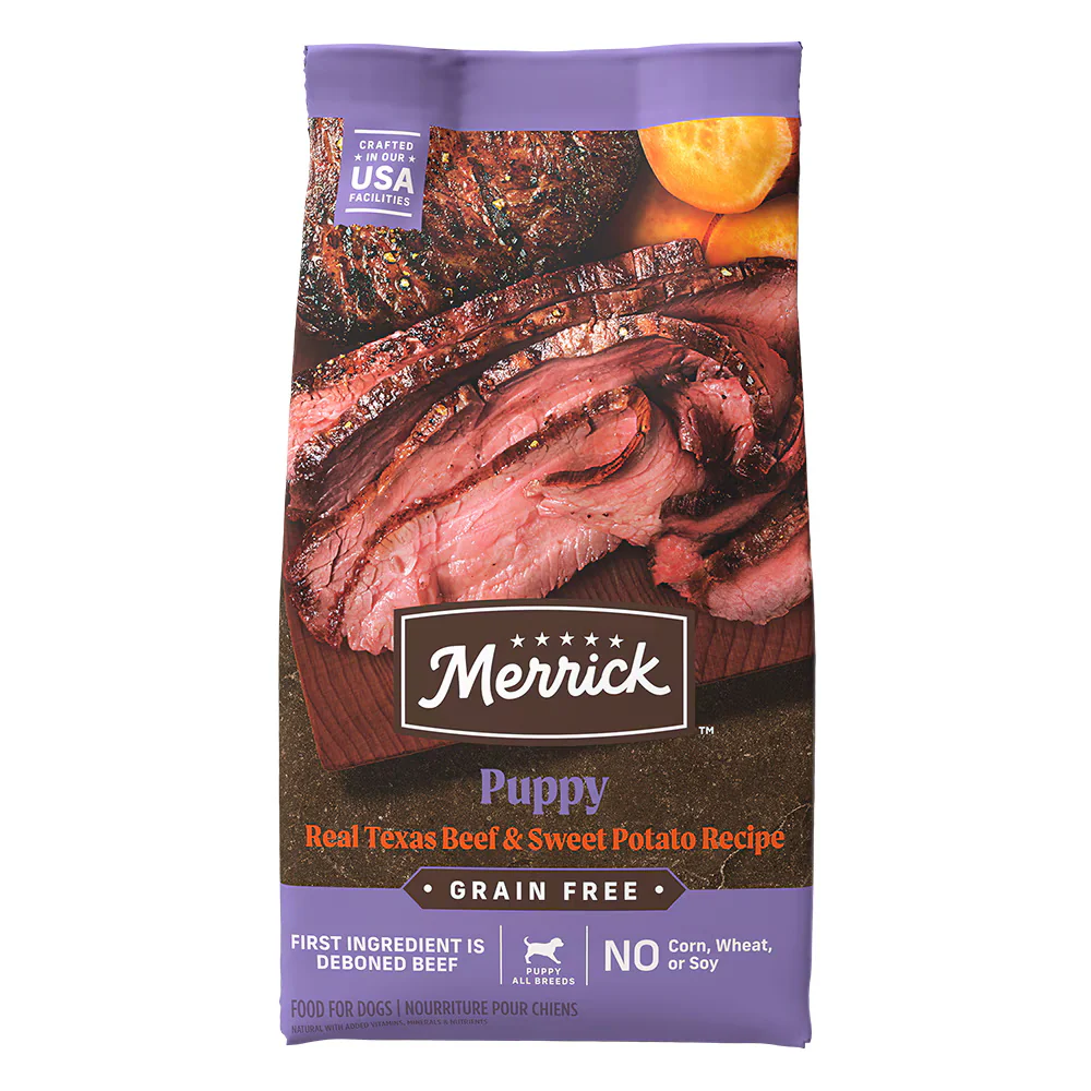 Merrick Grain Free Real Texas Beef + Sweet Potato Puppy Recipe Dry Dog Food - Budpants
