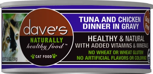 Dave's Naturally Healthy Tuna and Chicken Dinner in Gravy Canned Cat Food - Budpants