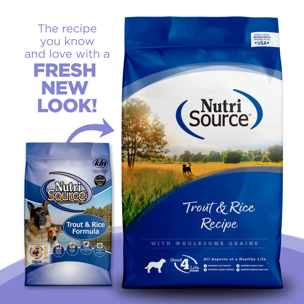 NutriSource Trout & Brown Rice Recipe Dry Dog Food - Budpants