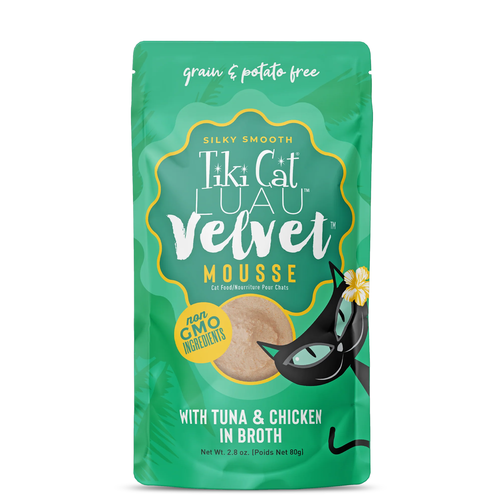 Tiki Cat Velvet Mousse with Tuna & Chicken in Broth 2.8oz - Budpants