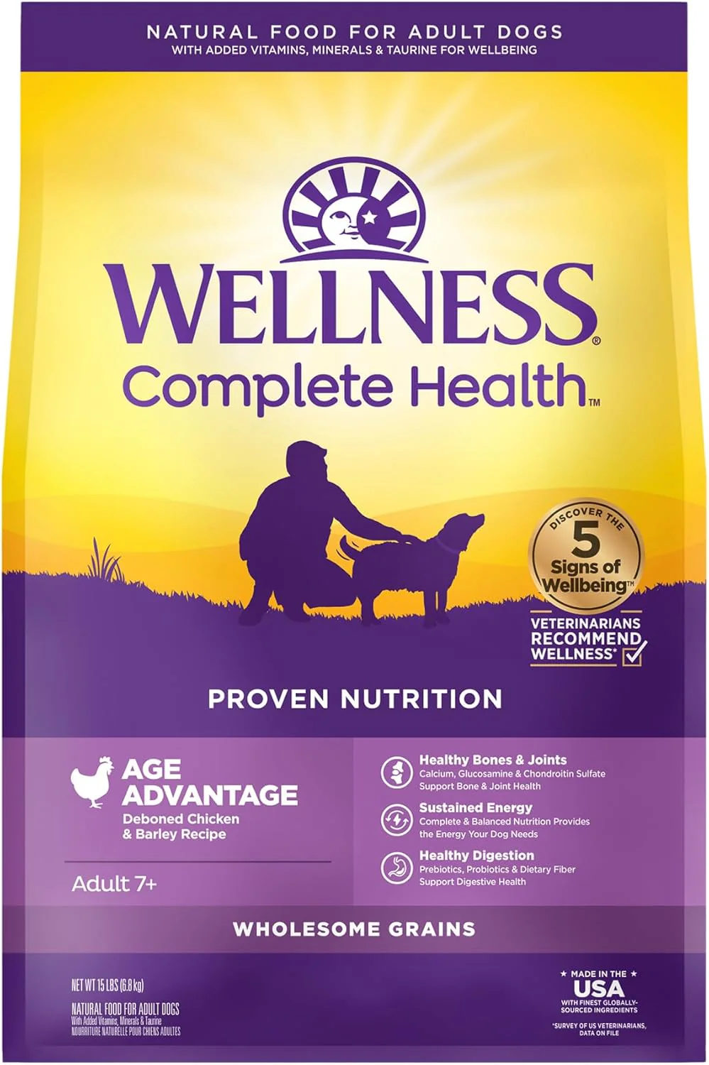 WELLNESS COMPLETE HEALTH K9 SUPER SENIOR 5lb with Grains - Budpants