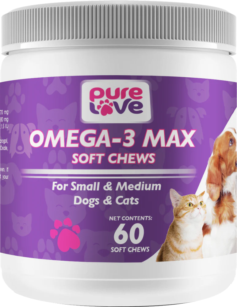 Pure Love Omega-3 Max Soft Chews for Small and Medium Dogs and Cats - Budpants
