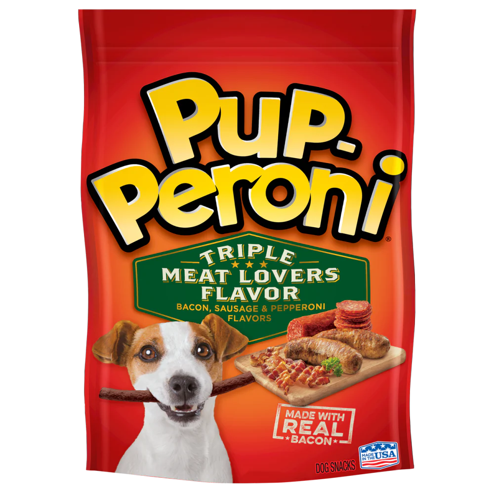 Pup-Peroni Triple Meat Lovers Bacon, Sausage, and Pepperoni Flavored Dog Treats - Budpants