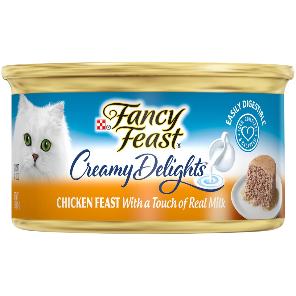 Fancy Feast Creamy Delights Chicken Feast Pate in a Creamy Sauce Canned Cat Food - Budpants