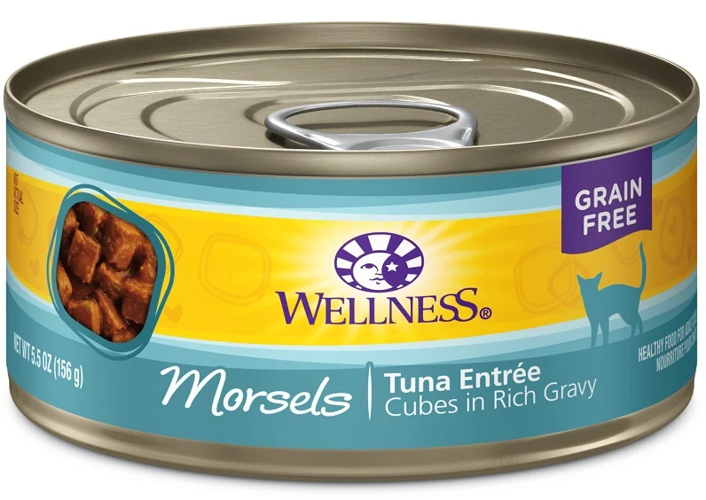 Wellness Grain Free Natural Tuna Morsels Recipe Wet Canned Cat Food - Budpants