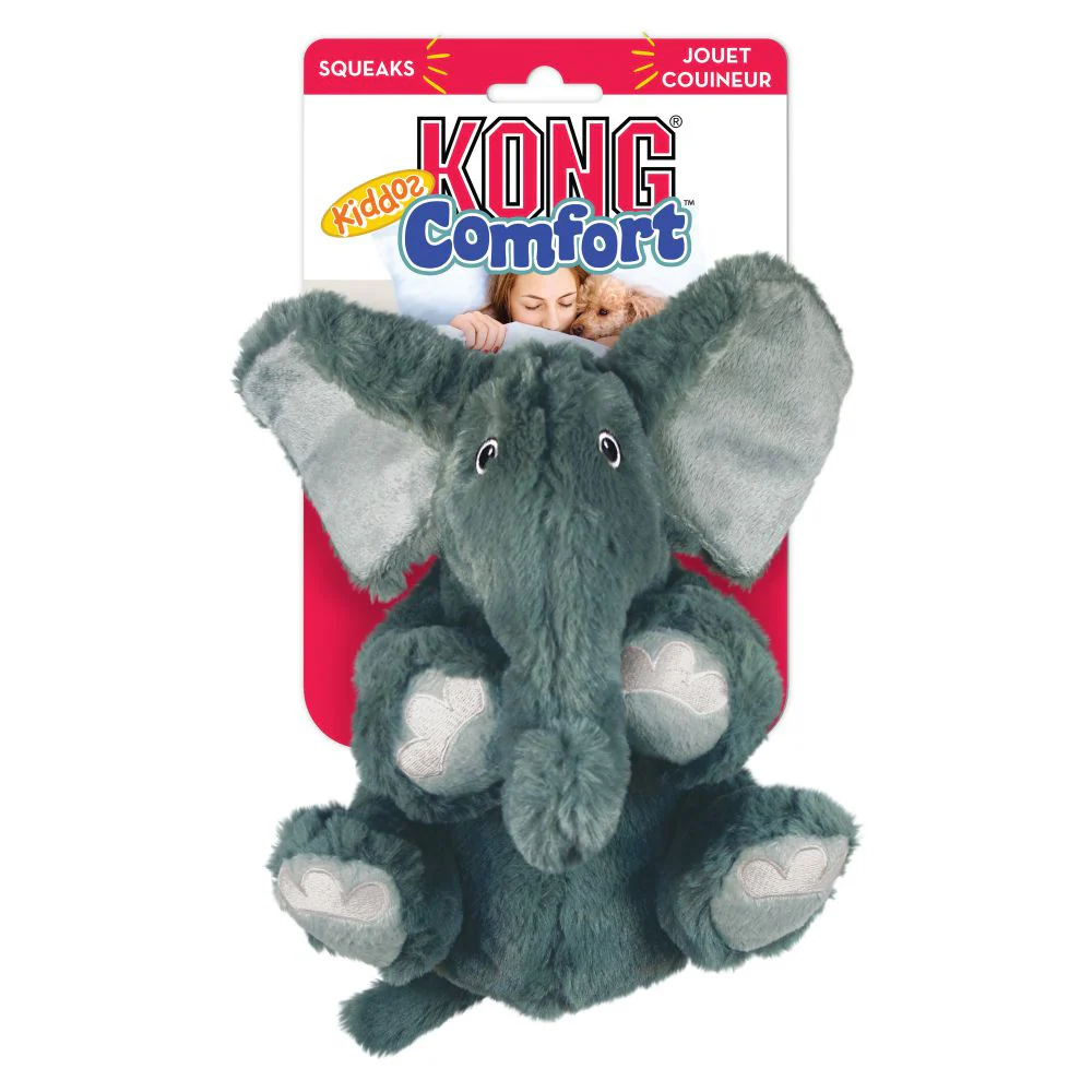 KONG Comfort Kiddos Elephant Plush Dog Toy - Budpants