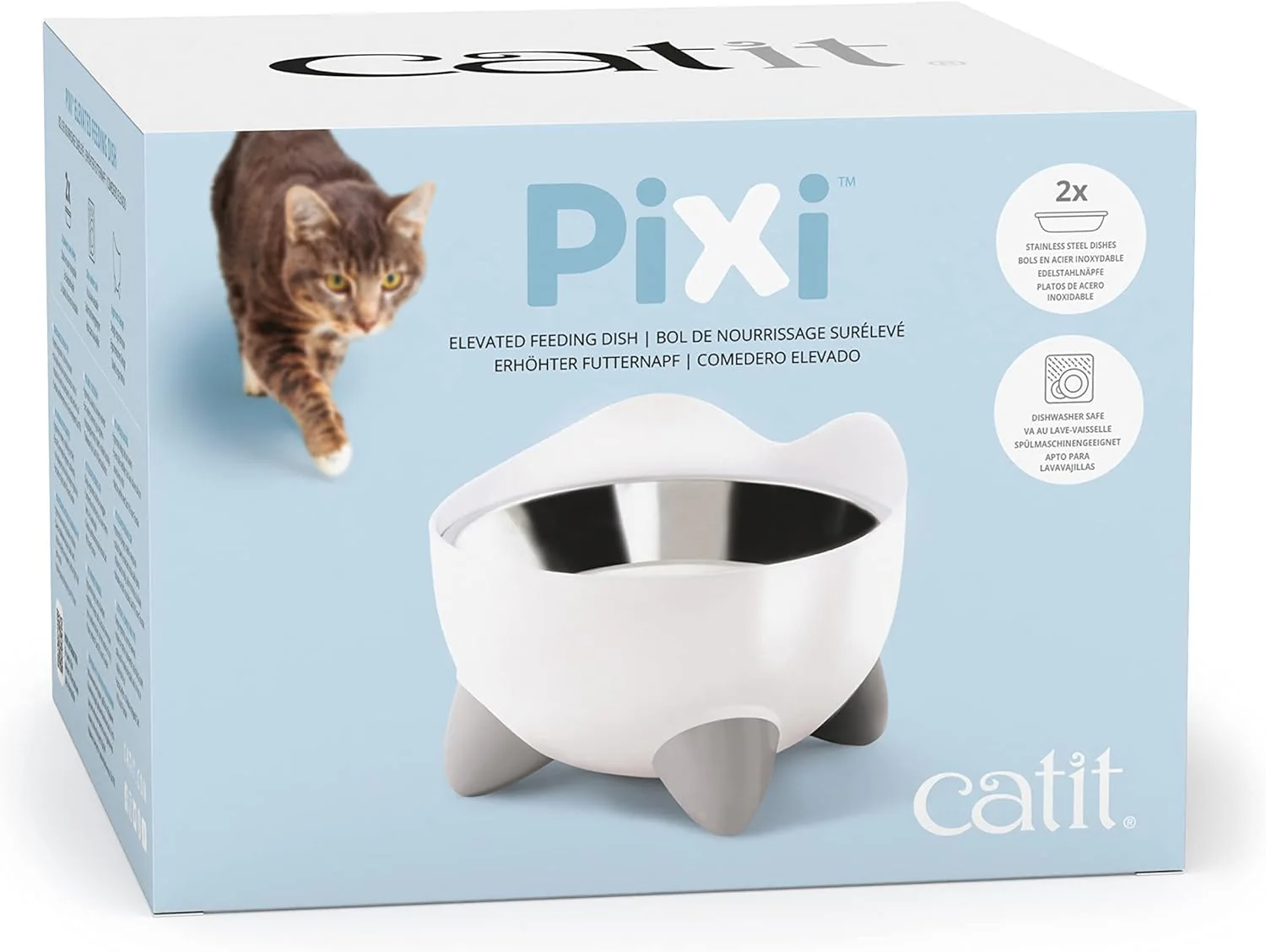CATIT PIXI ELEVATED FEEDING DISH WHITE - Budpants