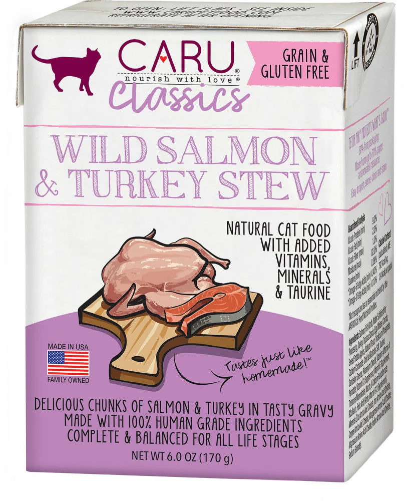 Caru Classic Grain Free Wild Salmon & Turkey Stew Recipe Wet Cat Food - Budpants