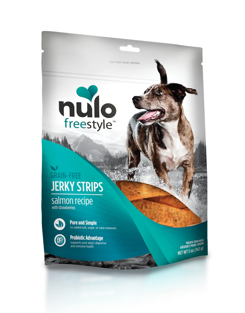 Nulo Freestyle Grain Free Salmon & Strawberries Recipe Jerky Dog Treats - Budpants