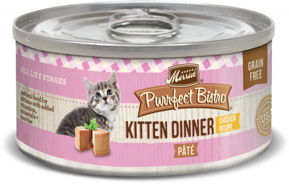 Merrick Purrfect Bistro Grain Free Pate Kitten Dinner Canned Cat Food - Budpants