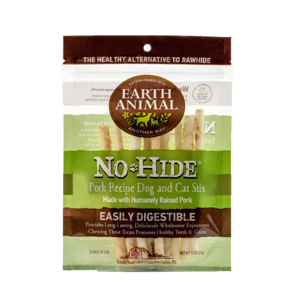 Earth Animal No-Hide Pork Stix, Pack Of 10 - Budpants