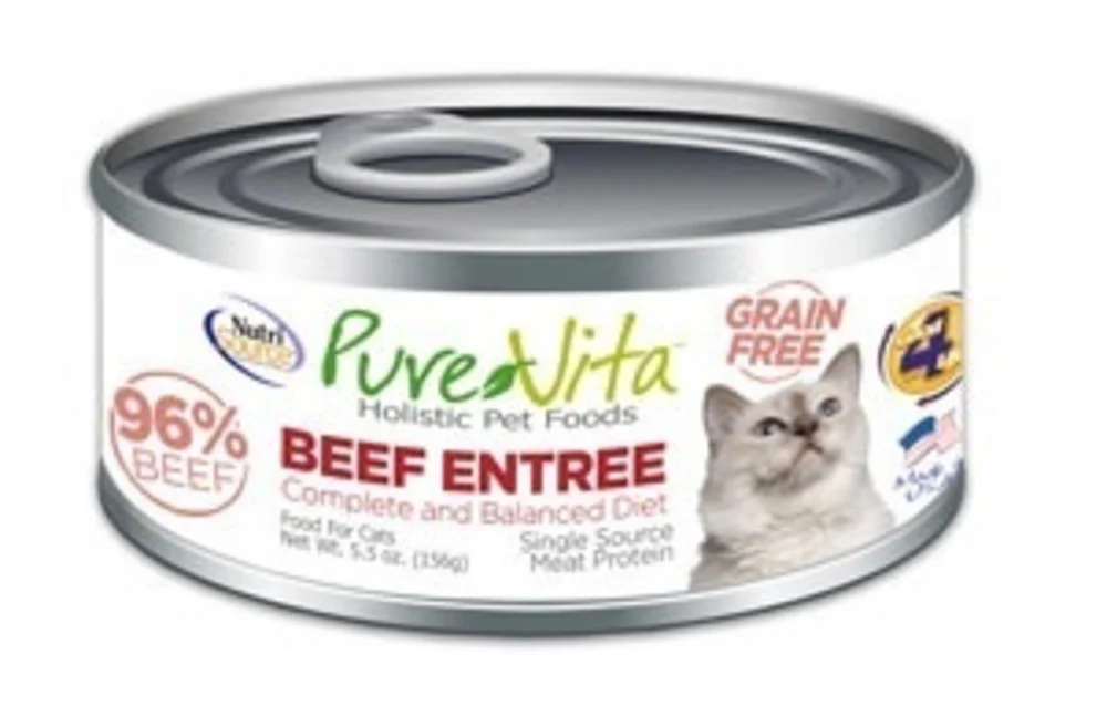 PureVita Grain Free 96% Real Beef Entree Canned Cat Food - Budpants