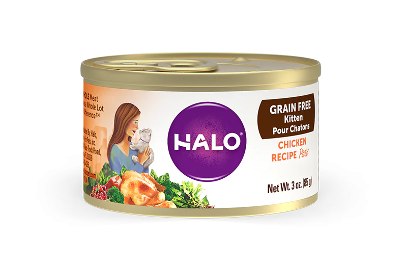 Halo Kitten Grain Free Chicken Recipe Pate Canned Cat Food - Budpants