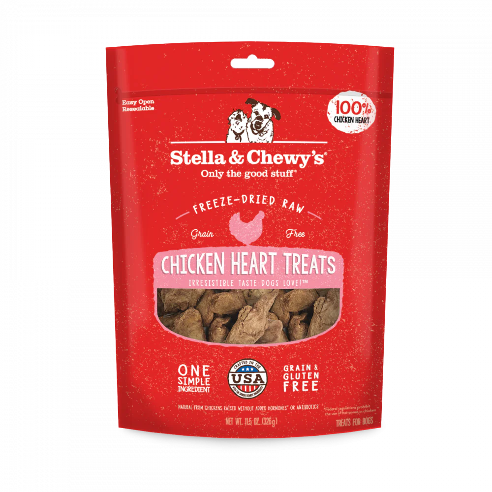 Stella & Chewy's Freeze Dried Raw Chicken Hearts Dog Treats - Budpants