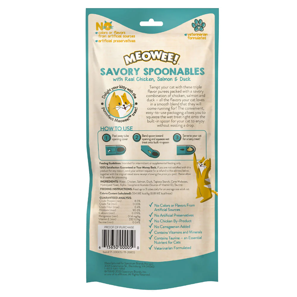 Meowee Savory Spoonables Chicken, Salmon & Duck - Budpants