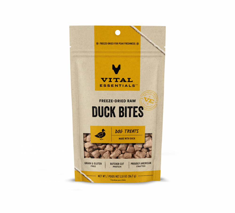 Vital Essentials Freeze Dried Vital Treats Grain Free Duck Nibs Dog Treats - Budpants
