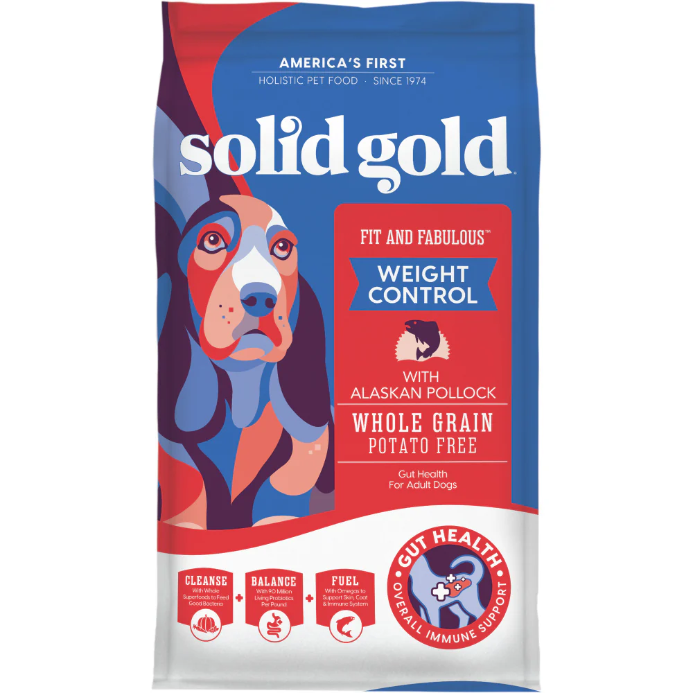 Solid Gold Fit & Fabulous Adult Low Fat & Low Calorie with Fresh Caught Alaskan Pollock Dry Dog Food - Budpants